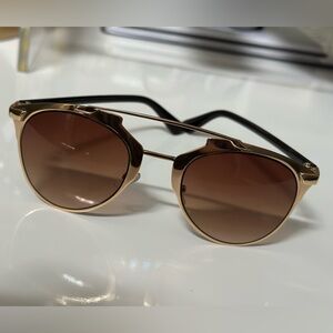 Stylish Gold and Brown Sunglasses